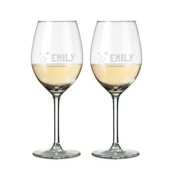 2 Verre à eau personnalisable Luxueux verre à eau gravé avec prénom